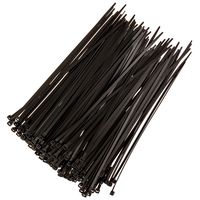 Zip Ties, Adjustable, Durable, Self Locking , Nylon Zip Cable Ties for Home/Office/Garage/Workshop, Black, 100 Piece