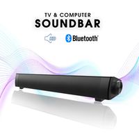 Audible Products Bluetooth Sound Bar Portable Soundbar Wireless Speakers for Home Theater Surround Sound with Built-in Subwoofers for TV/PC/Phones/Tablets with Remote Control (Black)