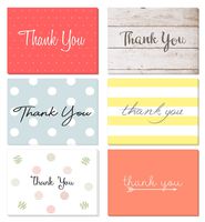 (48 Pack) Thank You Cards Set with Envelopes - Professional Paper with red Yellow Silver Blue Pink Designs and Blank White Inside - Bulk Pack of Notes Perfect for Baby Shower Wedding Birthday Party