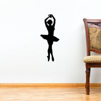 Ballerina Dancing Silhouette Quote Vinyl Decal Matte Black Decor Decal Skin Sticker Laptop
