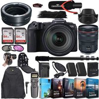 Canon EOS R Mirrorless Digital Camera with RF 24-105mm f/4L is USM Lens and Canon Mount Adapter EF-EOS R Bundled + Deluxe Accessories