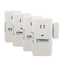 Doberman Security Ultra-Slim Design Security Alarm, White (SE-0152W-4PK)