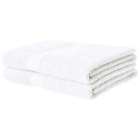AmazonBasics Fade-Resistant Cotton Bath Towel - Pack of 2, White
