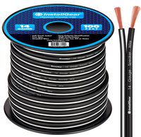 InstallGear 14 Gauge AWG 100ft Speaker Wire Cable - Black