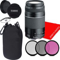 Canon EF 75-300mm f/4-5.6 III Lens , Filters, Case, Cap Keeper & More