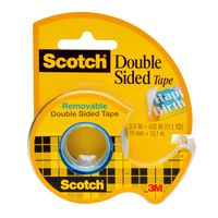 Scotch Brand Double Sided Removable Tape, Photo-Safe, Engineered for Hanging, 3/4 x 400 Inches, 1 Dispensered Roll (667)