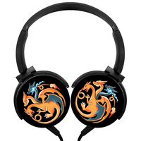 Hidui Heavy Bass Headphone Cartoon Dragon Surround Sound High Fidelity Stereo Rotation Axis Design Portable Wired Headset For Adult's or Child's