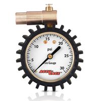Accu-Gage Fat Bike Presta Valve Low Pressure Bicycle Tire Gauge, 30psi
