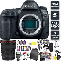 Canon EOS 5D Mark IV DSLR Camera (Body) + Canon 17-40mm Lens Wide Angle Combo