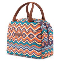 LOKASS Lunch Bag Cooler Bag Women Tote Bag Insulated Lunch Box Water-resistant Thermal Lunch Bag Soft Liner Lunch Bags for women/Picnic/Boating/Beach/Fishing/Work (Colorful Wave)