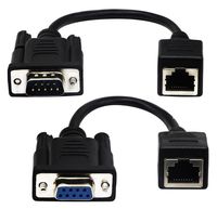 zdyCGTime RJ45 to RS232 Cable, DB9 9-Pin Serial Port Female&Male to RJ45 Female Cat5/6 Ethernet LAN Console（15CM/6Inch）2Pack