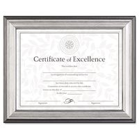 DAX Photo Frame, Easel Back, Desk/Wall, Wood, 8.5 x 11 Inches, Charcoal/Nickel-Tone (N15783NT)