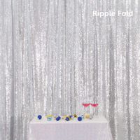 Silver PartyDelight Sequin Backdrop, Photography, Sparkle Backdrop, 6x7 Ft