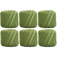 6 Ball Pack Threadart 100% Pure Cotton Crochet Thread - SIZE 3 - Color 10 - AVOCADO -2 sizes 27 colors available