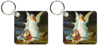 3dRose Guardian Angel - Key Chains, 2.25 x 4.5 inches, set of 2 (kc_4668_1)