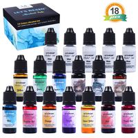 LET'S RESIN Alcohol Ink Set - 14 Vibrant Colors High Concentrated Alcohol-Based Ink, Great for Resin Petri Dish Making, Epoxy Resin Painting, Alcohol Ink Art(Each 0.35oz, 18 Bottles in Total)