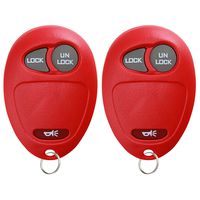 KeylessOption Keyless Entry Remote Car Key Fob for Hummer H3 Chevy Colorado Venture GMC Canyon L2C0007T -Red (Pack of 2)