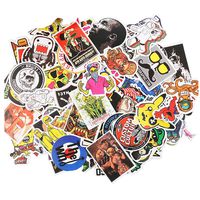 Laptop Sticker Pack Cool Sticker Radom Sticker Vinyl Skateboard Guitar Travel Stickers Car Bicycle Luggage Decal Stickers (100pcs)
