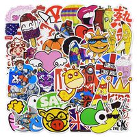 Laptop Stickers, Water Bottle Stickers for Laptop Water Bottles Hydro flask Car Bumper Skateboard Guitar Luggage Waterproof Vinyl Decals Cool Graffiti Stickers Pack (50 Pcs Cartoon Series A Stickers)
