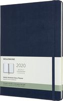 Moleskine Classic 12 Month 2020 Weekly Planner, Hard Cover, XL (7.5" x 9.5") Sapphire Blue