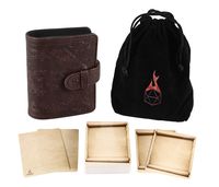 Forged Dice Co Spellbook of Incantations (Dice Edition) Spellbook Card Holder & Deck of Dry Erase Cards with Velvet Storage Bag - Storage for D&D Spell Book Monster Magic Item Cards
