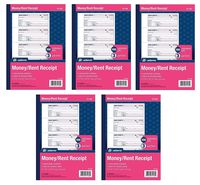 Adams Money and Rent Receipt Book, 3-Part (2-Pack/ 10 Total)