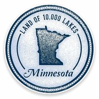 2 x 10cm/100mm Minnesota USA Vinyl Sticker Decal Laptop Car Travel Luggage Label Tag #9485