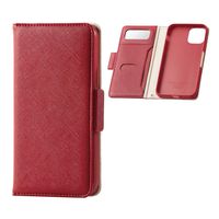 ELECOM-Japan Brand- Classy Saffino FILP Case/Compatible with iPhone11 Pro 5.8inch / Card Slot/Book Style/RED PM-A19BPLFJM1RD