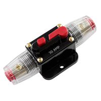 Car Stereo Audio 12V Circuit Breaker Fuse Inline Fits 4 8 Gauge Wire 30 Amp