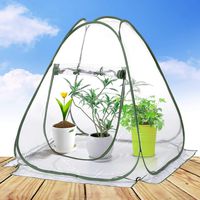 porayhut Pop Up Greenhouse Cover Flower House Mini Gardening Plant Flower Sunshine Room Room,Backyard PVC Greenhouse Cover for Cold Frost Protector Gardening Plants (Small)