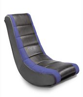 The Crew Furniture 512090 Classic Video Rocker Black/Blue Mesh Racing Stripe