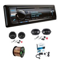 Kenwood KDC-BT958HD CD Player Receiver BT USB Siriusxm with Kicker 40CS684 2-Way Speakers (Pair), Kicker 40CS674 600W Speakers (Pair), Enrock Audio 16G 50' Speaker Wire & Sirius SXV300-V1 Radio Tuner