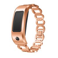 ANCOOL Compatible with Vivofit 2 Bands, Replacement Luxury Accessory Stainless Steel Bracelet Adjustable Wrist Strap for Vivofit 2, NOT for Vivofit 3/HR/JR(Rose Gold)