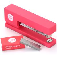 Office Style Precision Jam-Free Full Strip Non-Skid Stapler, Pink
