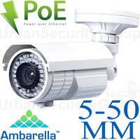 USG 3MP 2048×1536 IP Bullet Security Camera: PoE, 5-50mm Long Range 10x Zoom Varifocal Lens, 72x IR LEDs for 200 Feet Nightvision Protection, IR-Cut, IP66 NEMA 4X Outdoor Rated, ONVIF, Remote Viewing