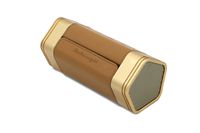 Leatherweight Portable Bluetooth Speaker, Genuine Leather and Metal Retro Wireless Speaker with All-Round Sound, Enhanced Bass and Long Lasting Battery Life (Golden & Brown)
