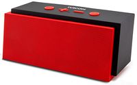Turcom TS-453 10 Watt Bluetooth Speaker Portable Wireless Mobile 2.0 Stereo Speaker, Durable Outdoor Casing, Dual 5W Drivers, Enhanced Bass Boost, Built in Mic, 3.5mm AUX Port, Rechargeable Battery, 12-Hour Playtime, Red and Black