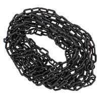 BISupply Plastic Chain Links Black Chain Link Plastic Chains Halloween Chain Crowd Control Chain Black 25ft x 6mm
