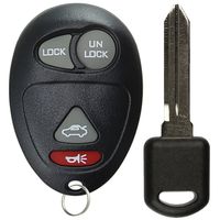 KeylessOption Keyless Entry Remote Car Key Fob and Ignition Key Replacement For L2C0007T
