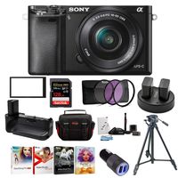 Sony Alpha a6000 24.3 MP Mirrorless ILC with 16-50mm Lens Ultimate Camera Bundle