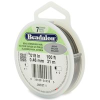 Beadalon 7-Strand 0.018" (0.46 mm) 100 ft (30.5 m) Bright Bead Stringing Wire