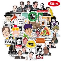 50 Pack The Office Laptop Stickers for Hydro Flask Stickers, Water Bottle Vinyl Funny Computer Stickers for Laptop