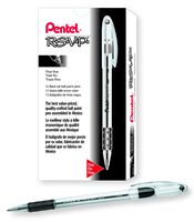 Pentel BK90A R.S.V.P. Stick Ballpoint Pen, .7mm, Trans Barrel, Black Ink (Pack of 12)
