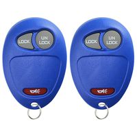 KeylessOption Keyless Entry Remote Car Key Fob for Chevy Colorado GMC Canyon Hummer H3 L2C0007T -Blue (Pack of 2)