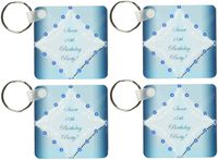 3dRose Sweet 16 - Key Chains, 2.25 x 4.5 inches, set of 4 (kc_33039_2)