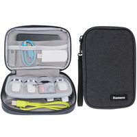 Damero USB Flash Drive Case Bag Wallet, SD Memory Cards Cable Organizer-Travel Gadget Case for Electronics Accessories (Small, Black)