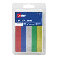 Avery Foil Star Stickers, 1/2" Diameter, Assorted Colors, 440 Reward Stickers (6007)