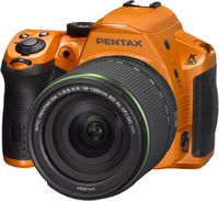 Pentax K-30 16 MP CMOS Digital SLR 18-135 WR Lens Kit Silky Orange