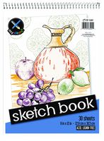 Top Flight Sketch Book, Heavy Back, Top Wire, 9 x 12 Inches, 30 Sheets (63201)