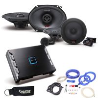 Alpine PDR-F50 4-Channel Amplifier with Type-R R-S65C Component Speakers and Type-R R-S68 Coaxial Includes Wire kit